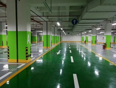 杨浦杨浦停车场标线施工
